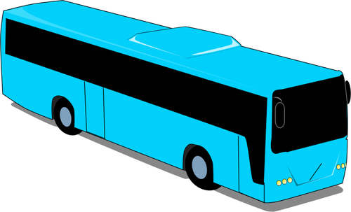 Blue bus drawing
